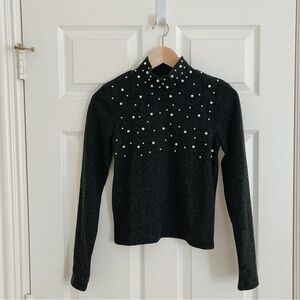 Zara Dark gray sweatshirt with Pearl